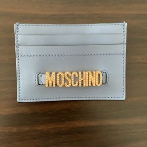 New MOSCHINO LEATHER CARD HOLDER WALLET